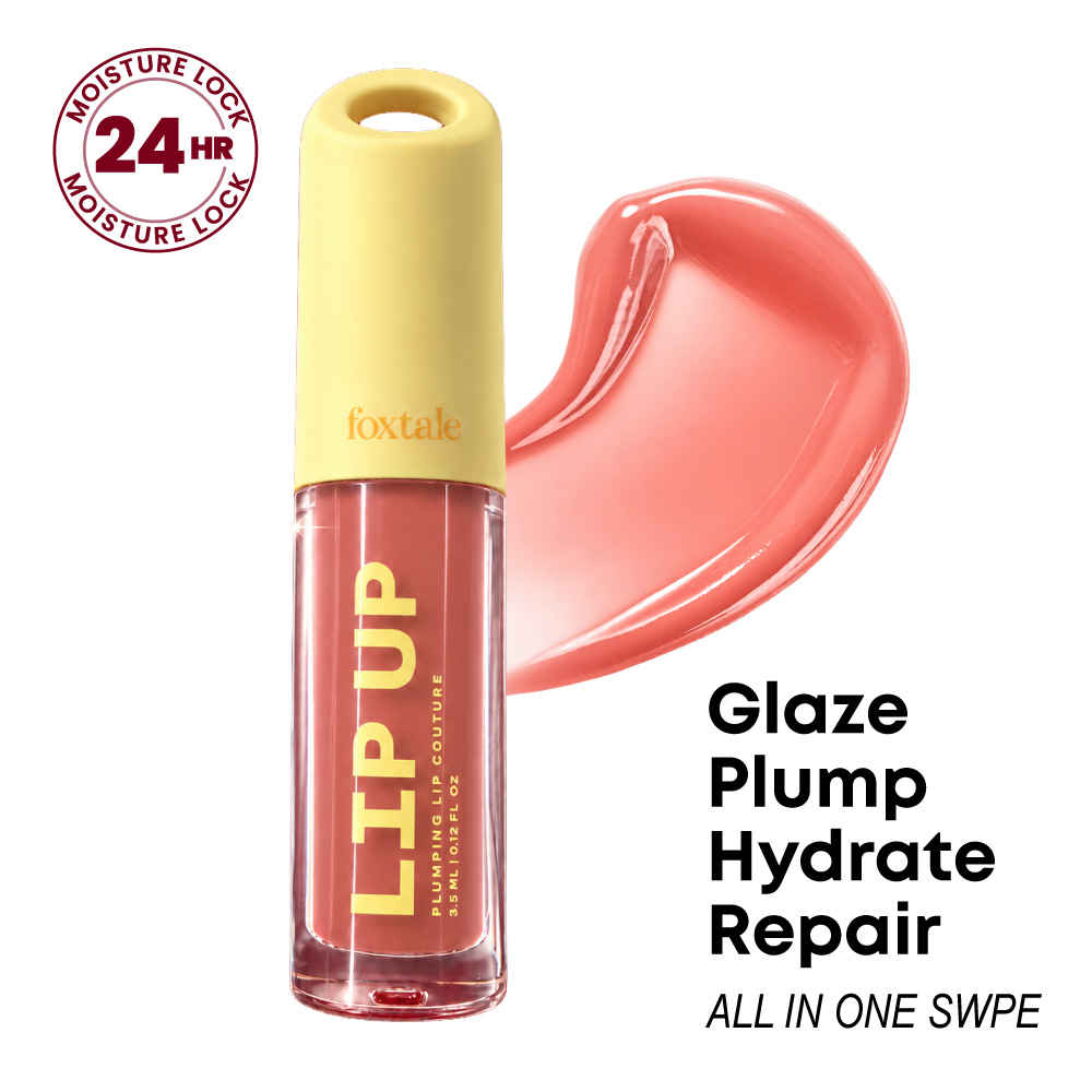 Buy Foxtale Plumping Ceramide Lip Balm for Hydrated & Smooth Lips with Gloss Finish, Peach (3.5 ml) - Purplle