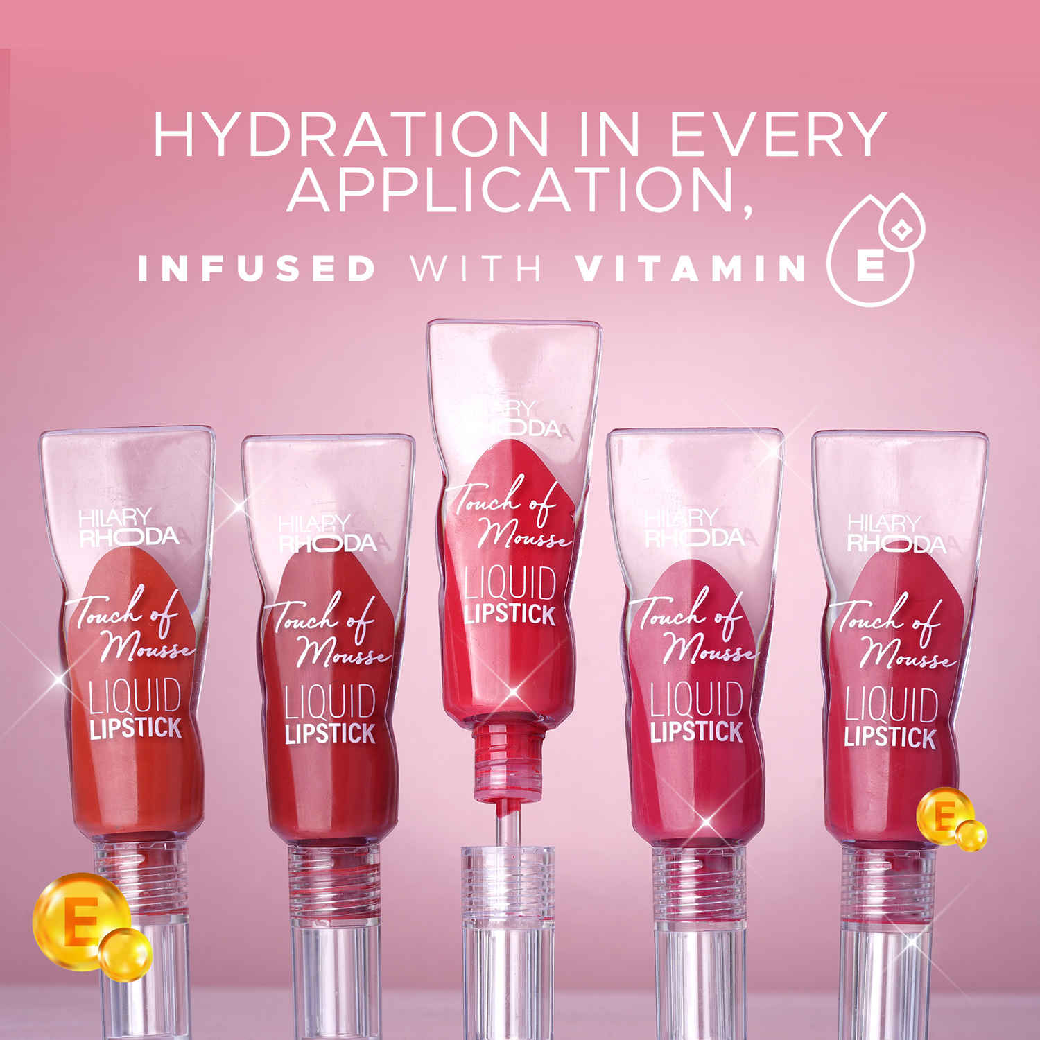 Buy Hilary Rhoda Touch Of Mousse Lipstick | Matte Finish & Long Lasting | Infused with Vitamin E | Weightless & Liquid Lipstick with Mousse Finish | Smudge & Water Proof | Vegan - (Brick Red - Shade 14) (5 ml) - Purplle