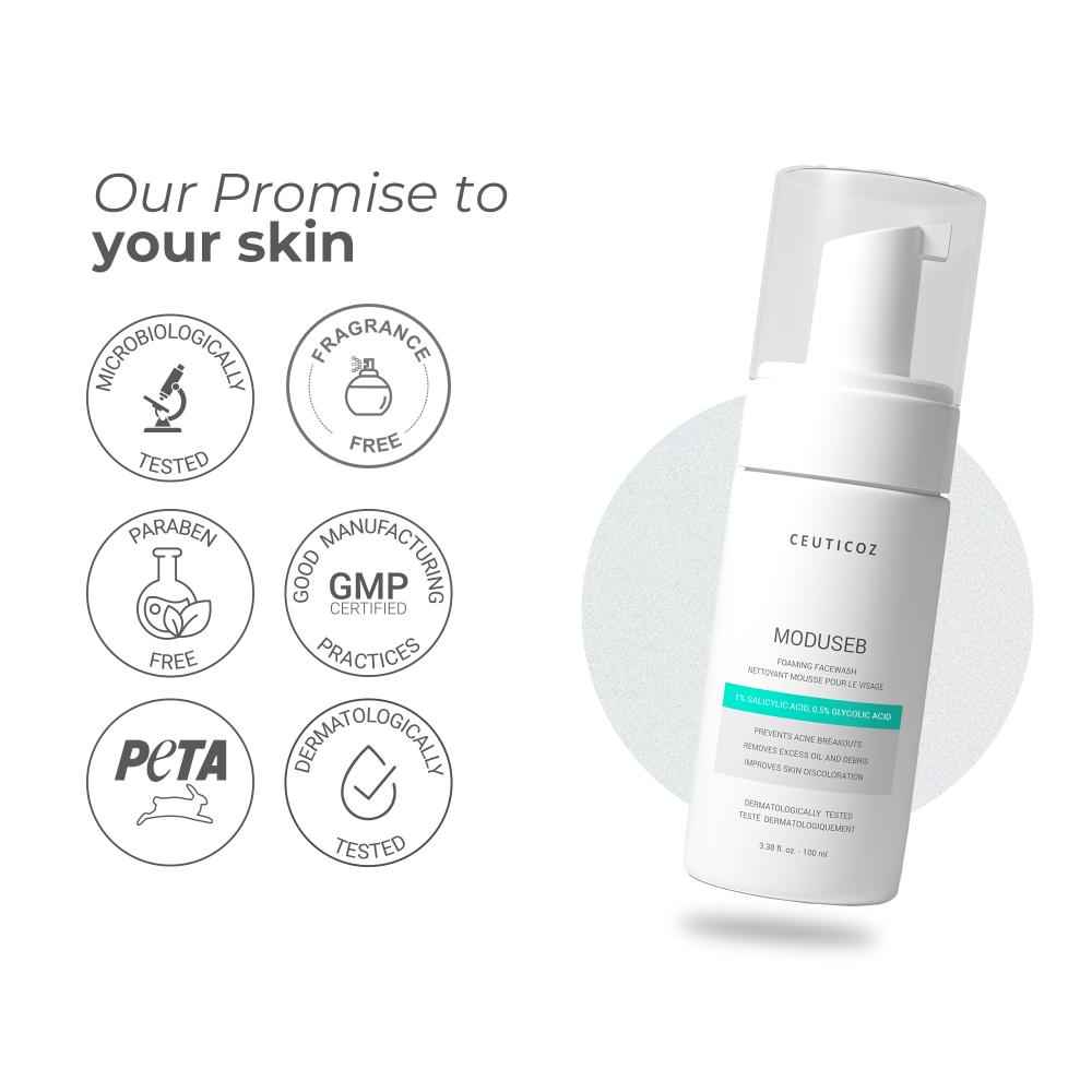 Buy Vayam Ayurveda Moduseb Foaming Facewash 100 ml (TEST SKU CODE 2) - Purplle