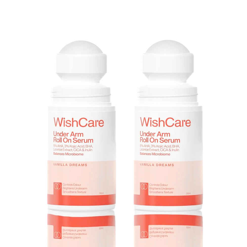 Buy WishCare Underarm Roll On Serum for Women -5% AHA3% Kojic AcidInulin - Lightening & Odor Control - Vanilla (50 ml) - Pack of 2 - Purplle