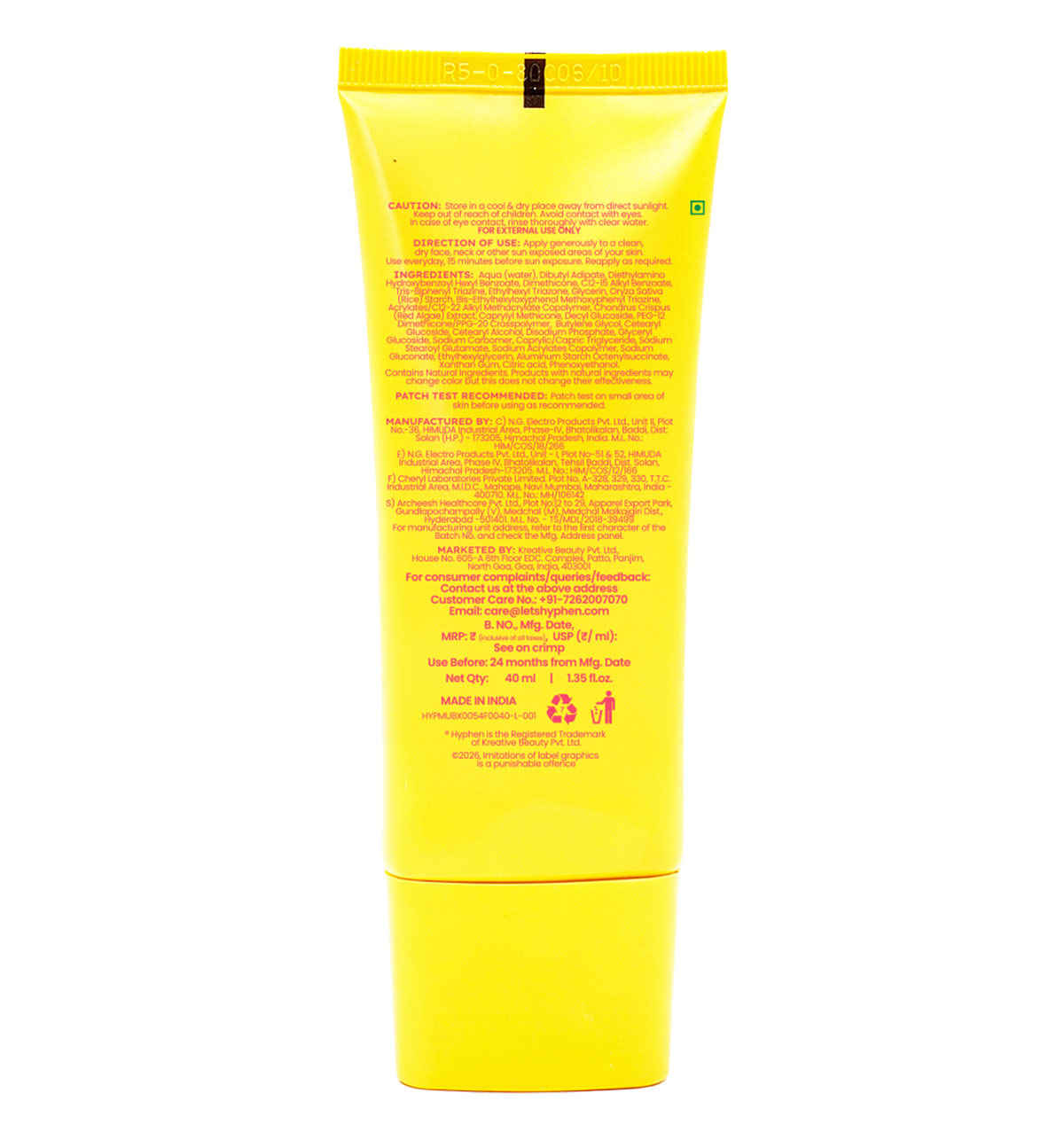 Buy Hyphen Filter Shield Max Defence Sunscreen SPF 50 PA++++ (40 ml) - Purplle