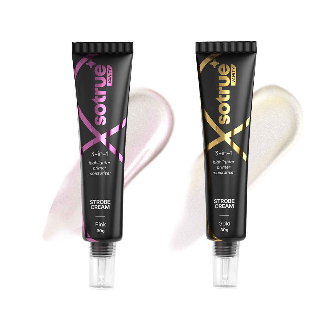 Buy SOTRUE Strobe Cream Combo, Gold and Pink | Primer + Highlighter + Moisturizer | Intense Hydration | Flawless Radiant Dewy Skin | Illuminating & Glowing Makeup Base(30 gm each)(60 gm) - Purplle