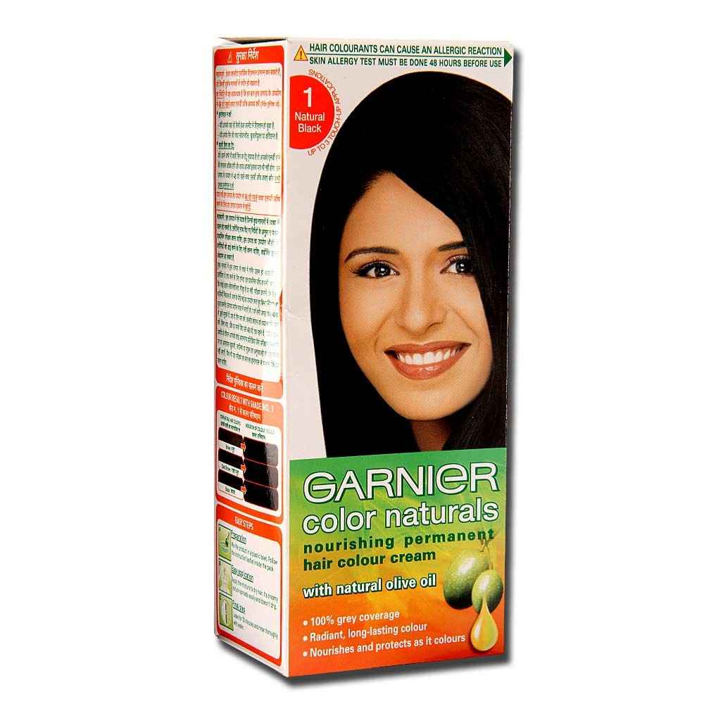 Buy Garnier Color Naturals Nourishing Permanent Hair Color Cream Natural Black 1 - Purplle