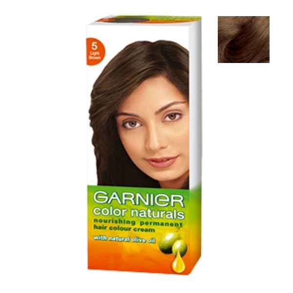 Buy Garnier Color Naturals Nourishing Permanent Hair Color Cream - Light Brown 5 (67.5 ml + 40 g) - Purplle
