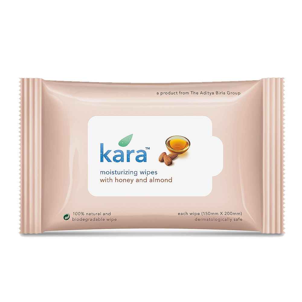 Buy Kara Honey Almond Moisturizing Wipes - Pack of 10 - Purplle