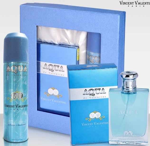Buy Vincent Valentine Aqua de Valentine EDT + Deodorant Gift Set (Pack of 2) - Purplle