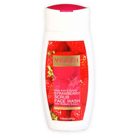 Buy Vaadi Herbals Strawberry Scrub Face Wash With Mulberry Extract (110 ml) - Purplle