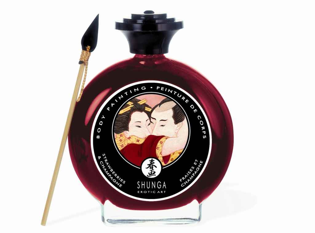 Buy Shunga Champagne & Strawberries Edible Body Painting - Purplle