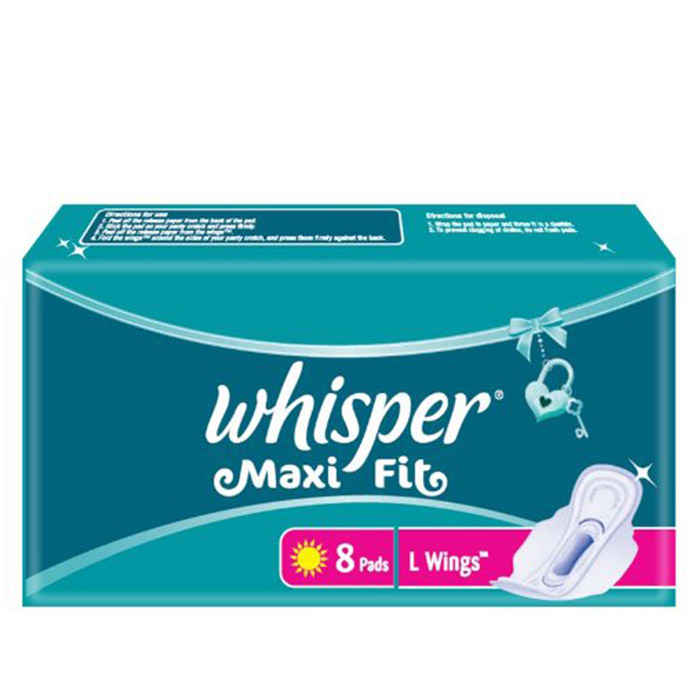 Buy Whisper Maxi L Wings 8s - Purplle