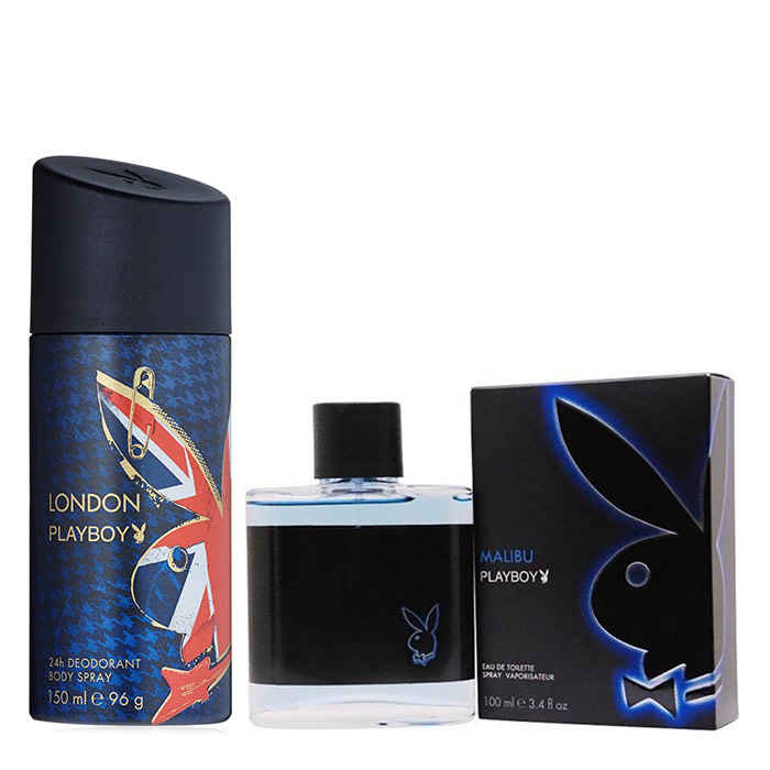 Buy Playboy Men Malibu EDT (100 ml) + Free Playboy men Deodorant Body Spray (150 ml) - Purplle