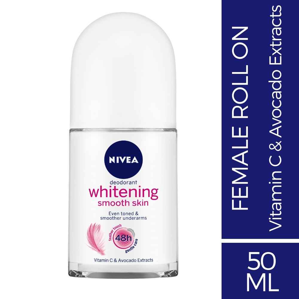 Buy Nivea Deodorant Roll On, Whitening Smooth Skin (50 ml) - Purplle