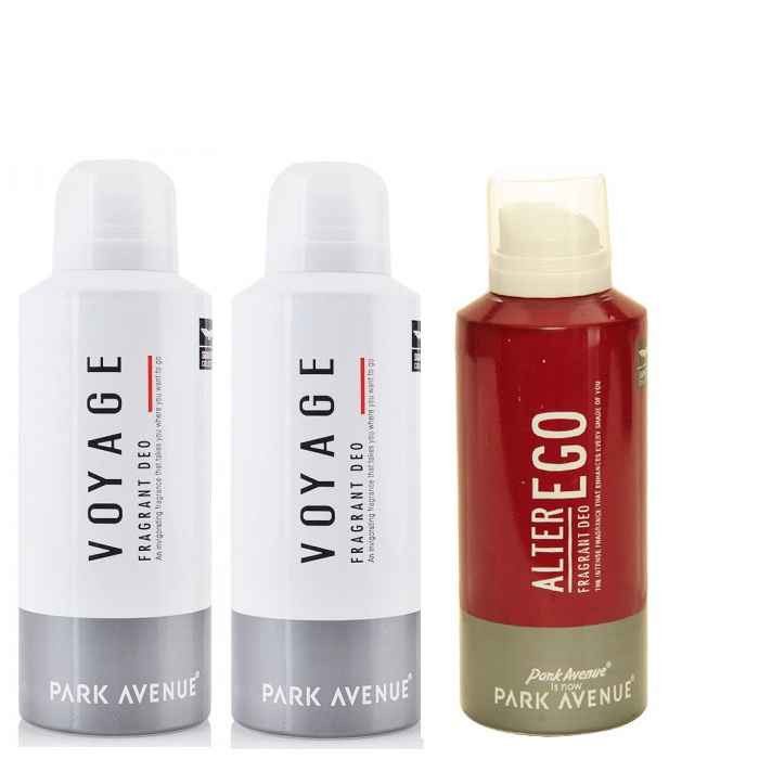 Buy Park Avenue Buy 2 Voyage Deodorant and Get 1 Alter Ego Deodorant FREE (140 ml X 3) - Purplle