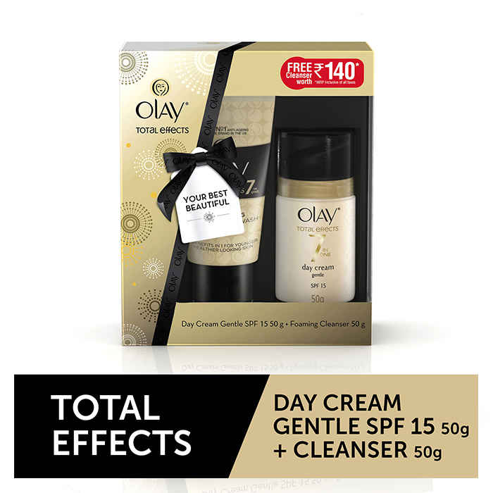 Buy Olay Total Effects 7 In 1 Anti Ageing Skin Cream (Moisturizer) Gentle SPF15 (50 g) - Purplle