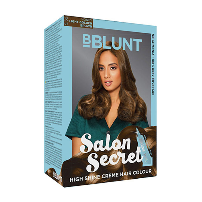 BBlunt Salon Secret High Shine Creme Hair Colour Honey Light Golden Brown   (100 g + 8 ml)