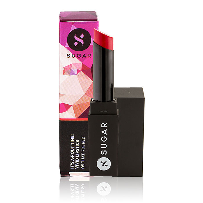 Buy SUGAR Cosmetics It's A-Pout Time! Vivid Lipstick - 05 That '70s Red (Red) - Purplle