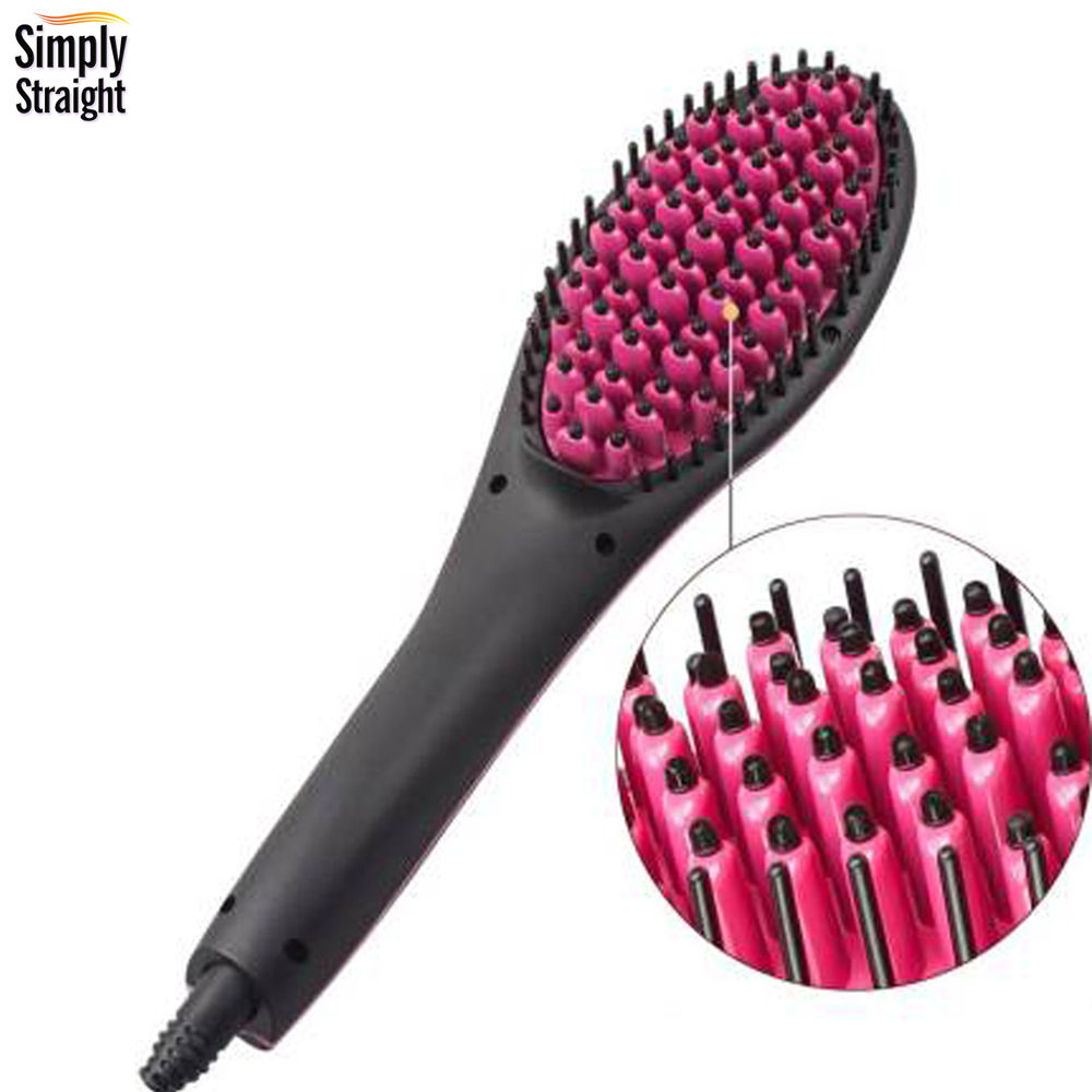 Hair Straightener Brush Comb Ceramic Straightening Iron Brush 2 In 1 Hair  Curler Styling Tools Hot Comb Straightener For Wigs  Fruugo IN