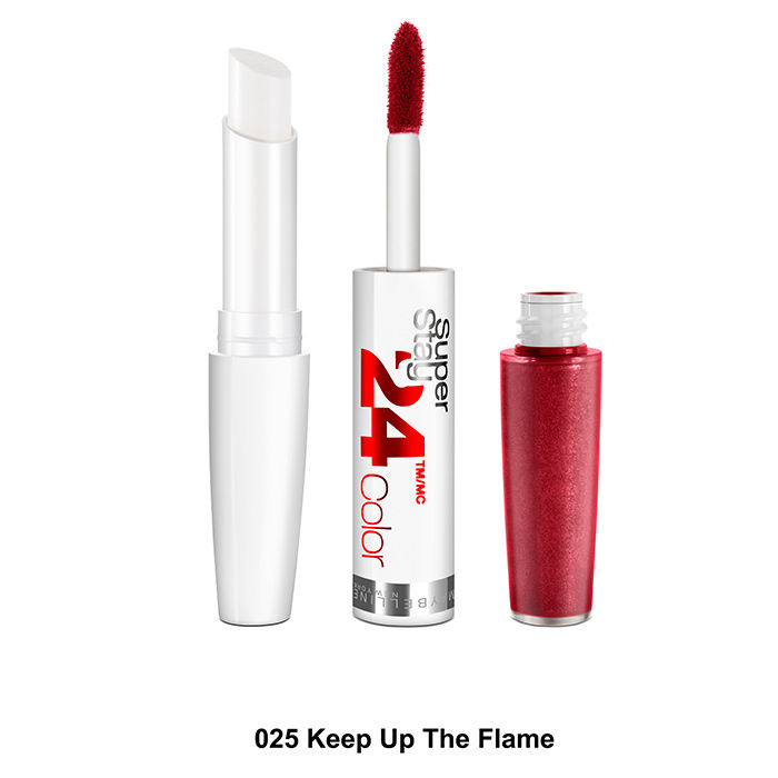 Buy Maybelline New York Superstay 2 Step Lipstick 025 Keep Up The Flame (2.3ml + 1.8 g) - Purplle