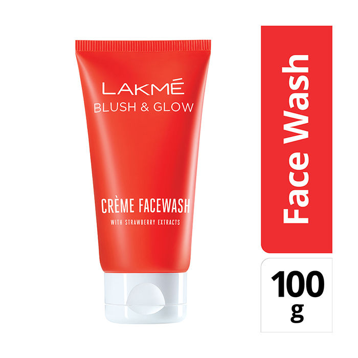 Buy Lakme Blush & Glow Strawberry Creme Face Wash, With Strawberry Extract,100g - Purplle