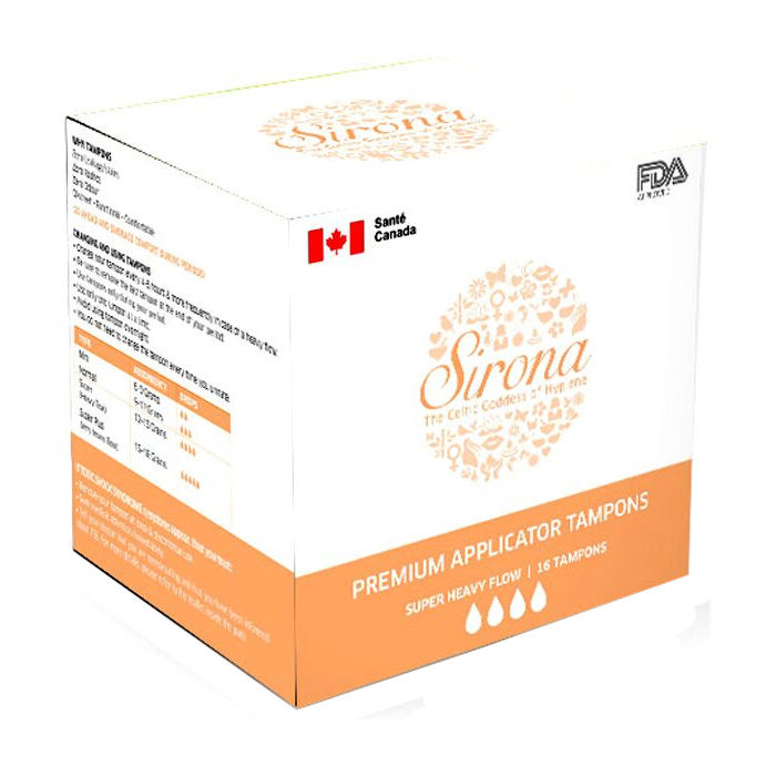 Sirona Premium Applicator Tampons Super Heavy Flow