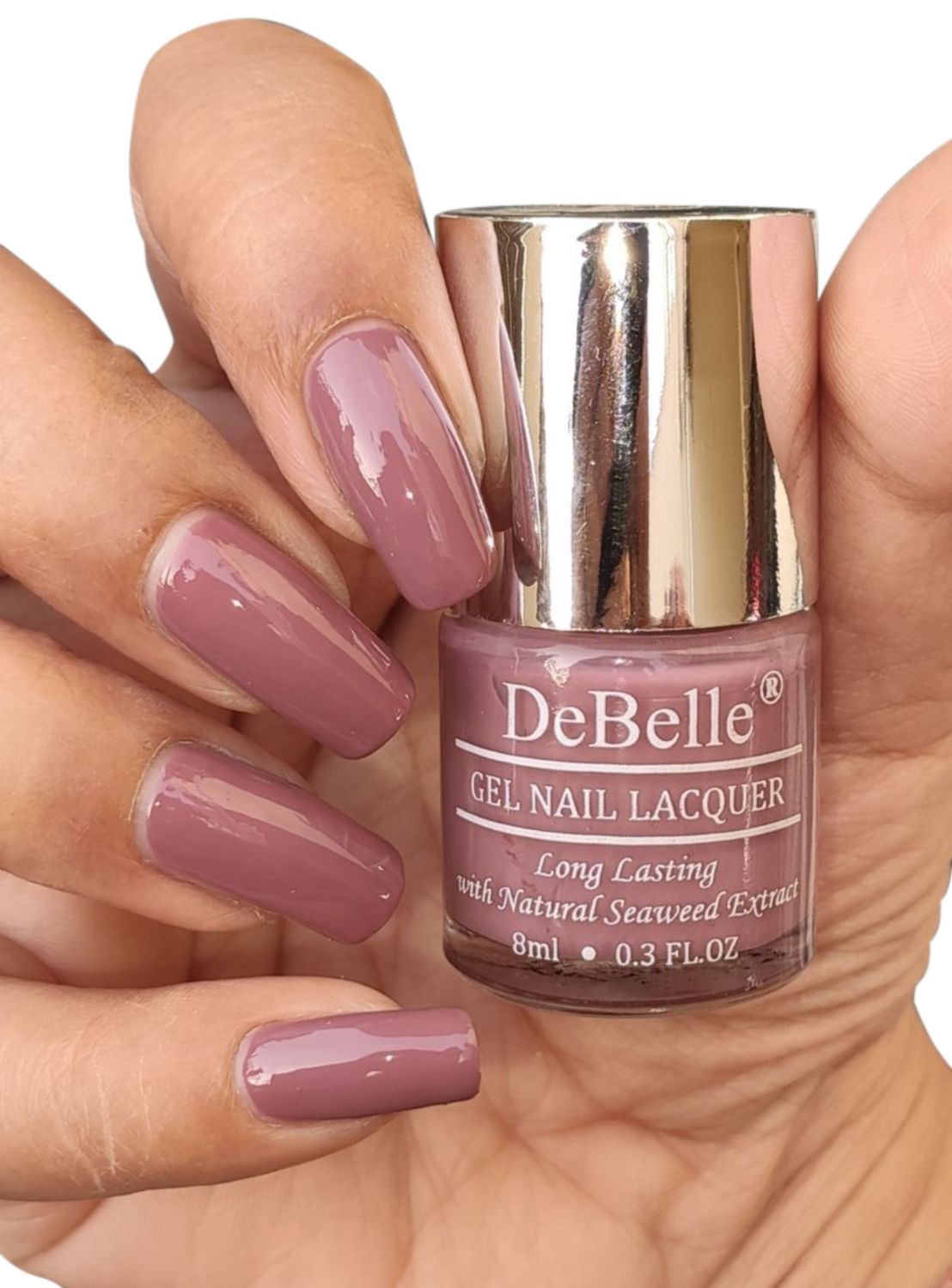 Gel Nail Lacquer  Poise Nicole  Shimmer Dark Mauve Nail Polish  DeBelle  Cosmetix Online Store