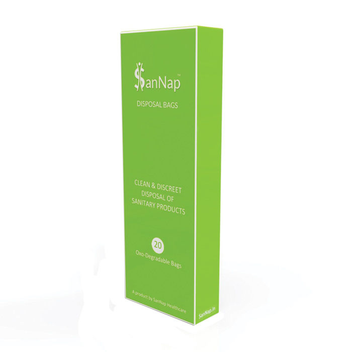 SanNap Sanitary & Diaper Disposal Bags 20 Intimate Disposable Bags