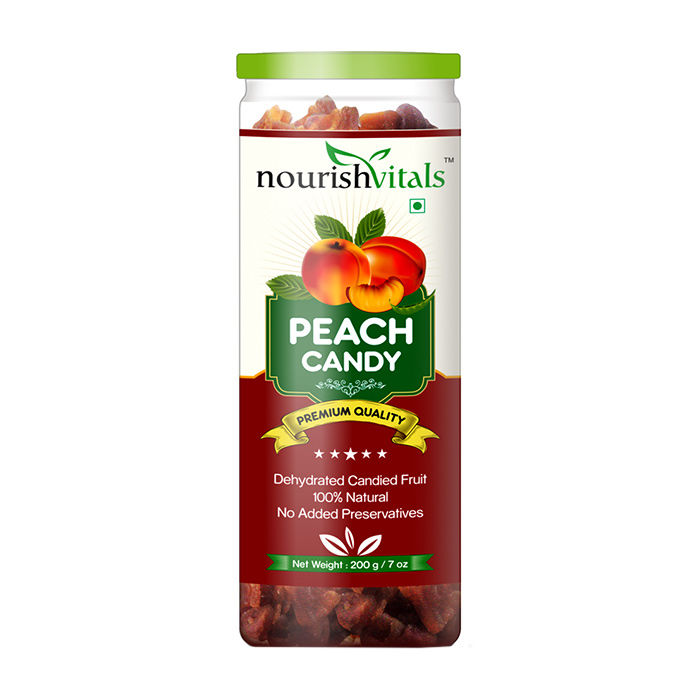 Buy NourishVitals Peach Dried Fruit (Dehydrated Fruits) 200 gm Online