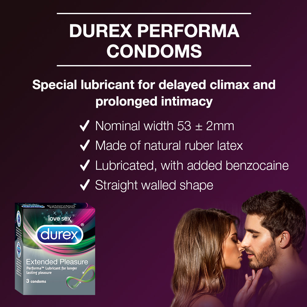 Durex Condoms Extended Pleasure 3'S
