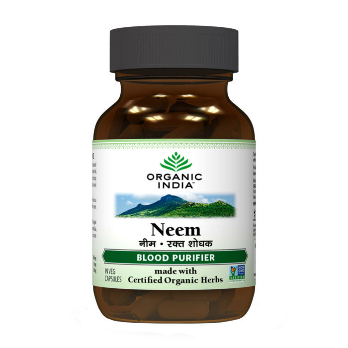 Organic India Neem 60 Capsules Bottle