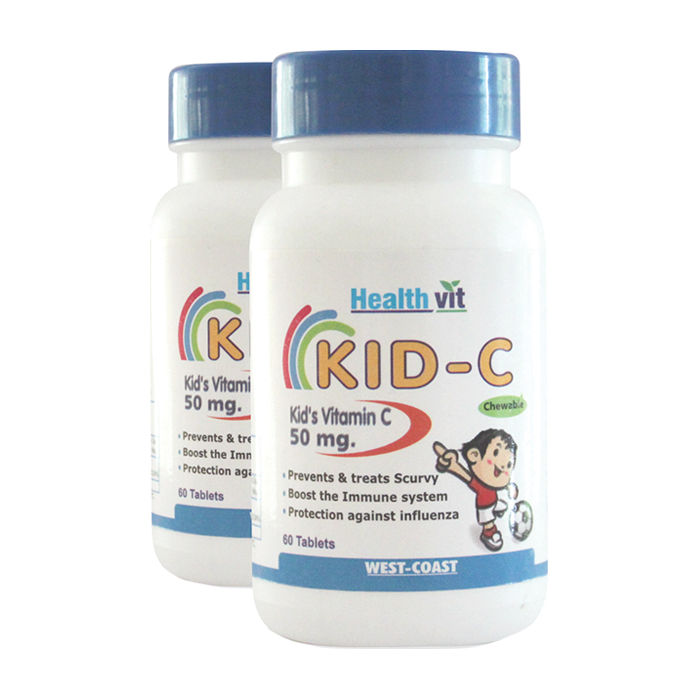 Healthvit Kid-C Kid’S Vitamin-C Chewable 60 Tablets (Pack Of 2)