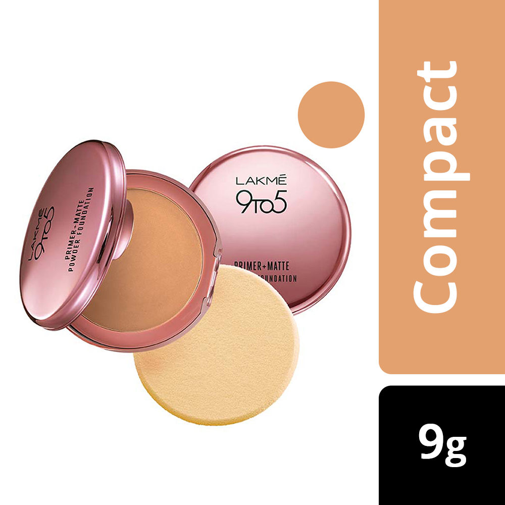 Lakme 9 to 5 Primer + Matte Powder Foundation Compact Natural Light (9 g)