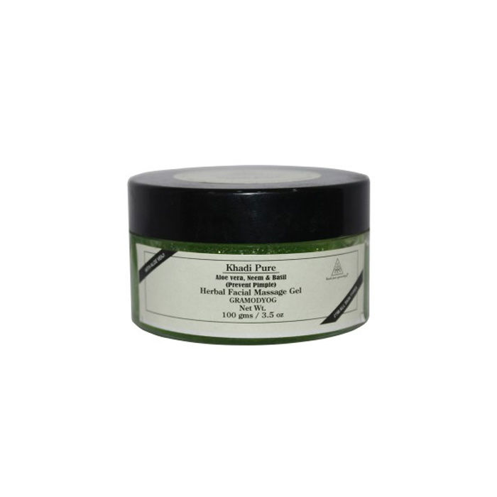 Khadi pure herbal aloevera neem & top basil facial massage gel
