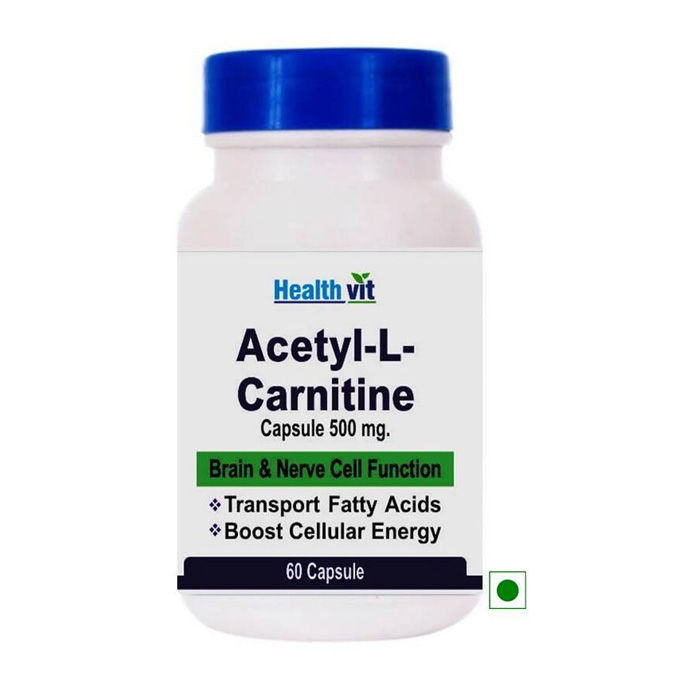 Healthvit AcetylLCarnitine 500Mg 60 Capsules