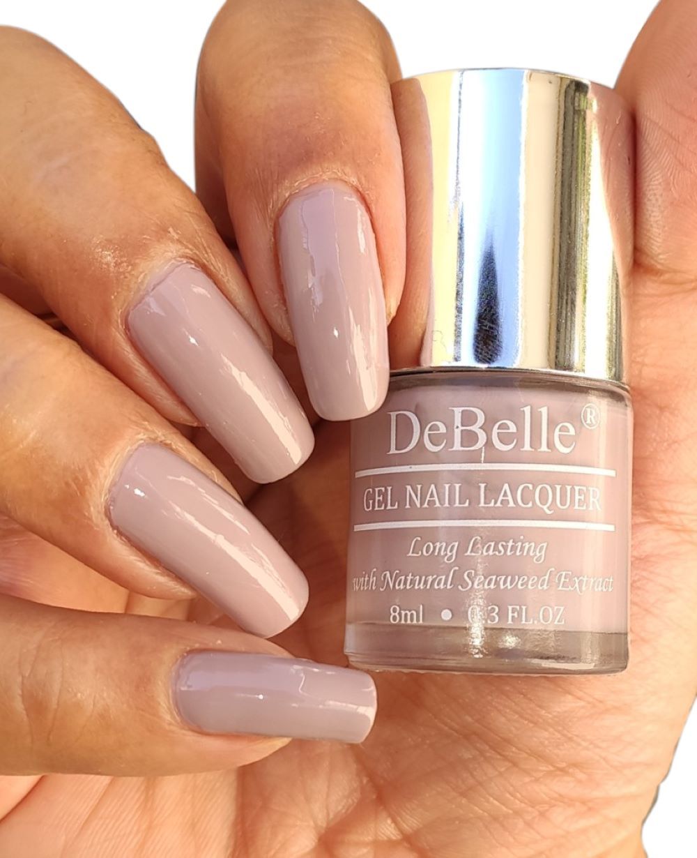 Gel Nail Lacquer  Poise Nicole  Shimmer Dark Mauve Nail Polish  DeBelle  Cosmetix Online Store