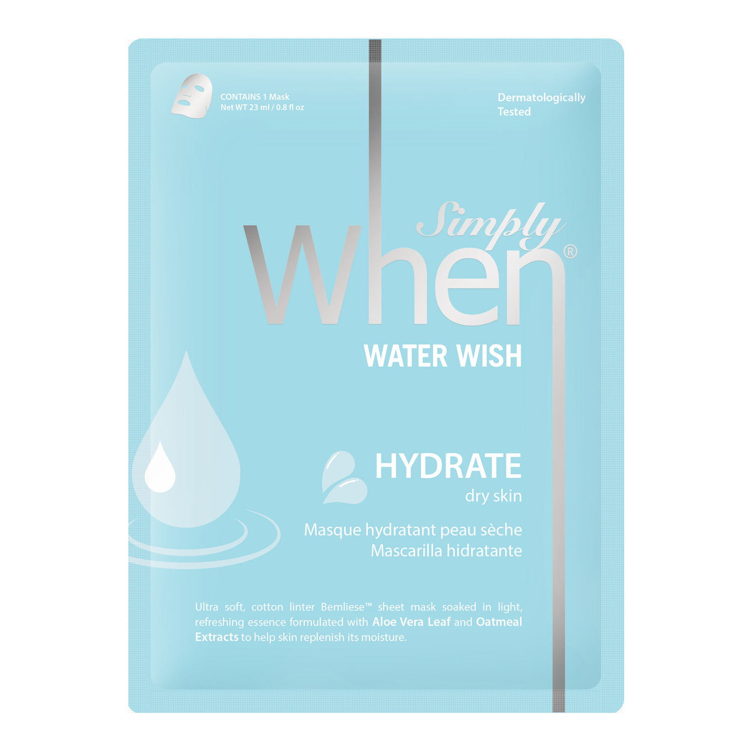 Simply When Water Wish Face mask