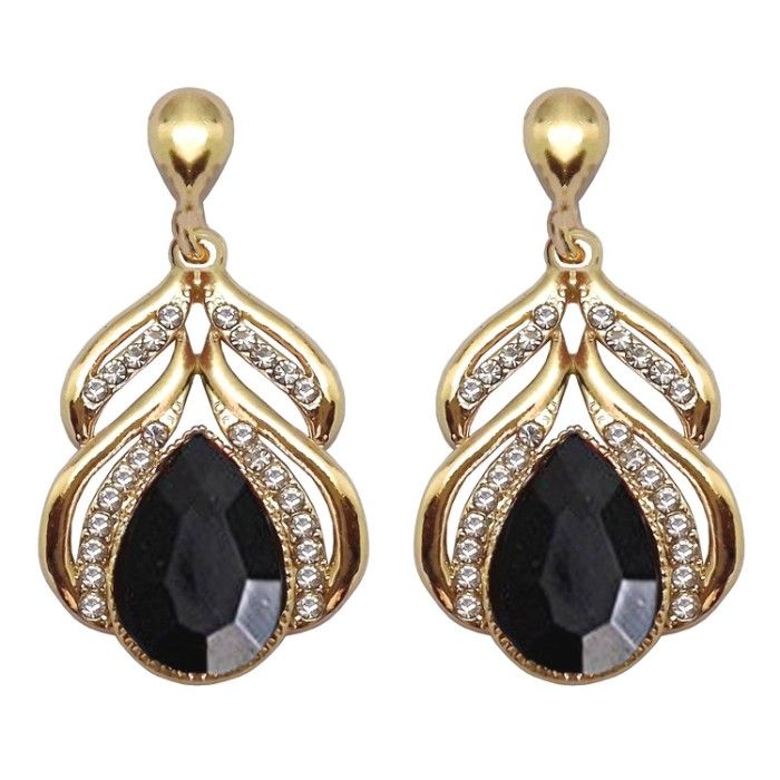 Buy Crunchy Fashion Oxidised Silver Blue Crystal Traditional Earrings Online Purplle