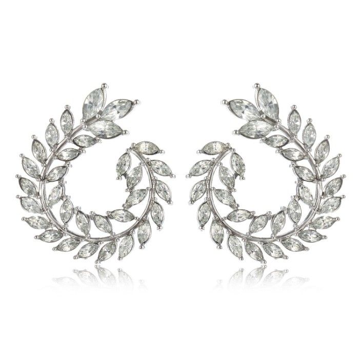 Crunchy Fashion SilverToned Contemporary Drop Earrings