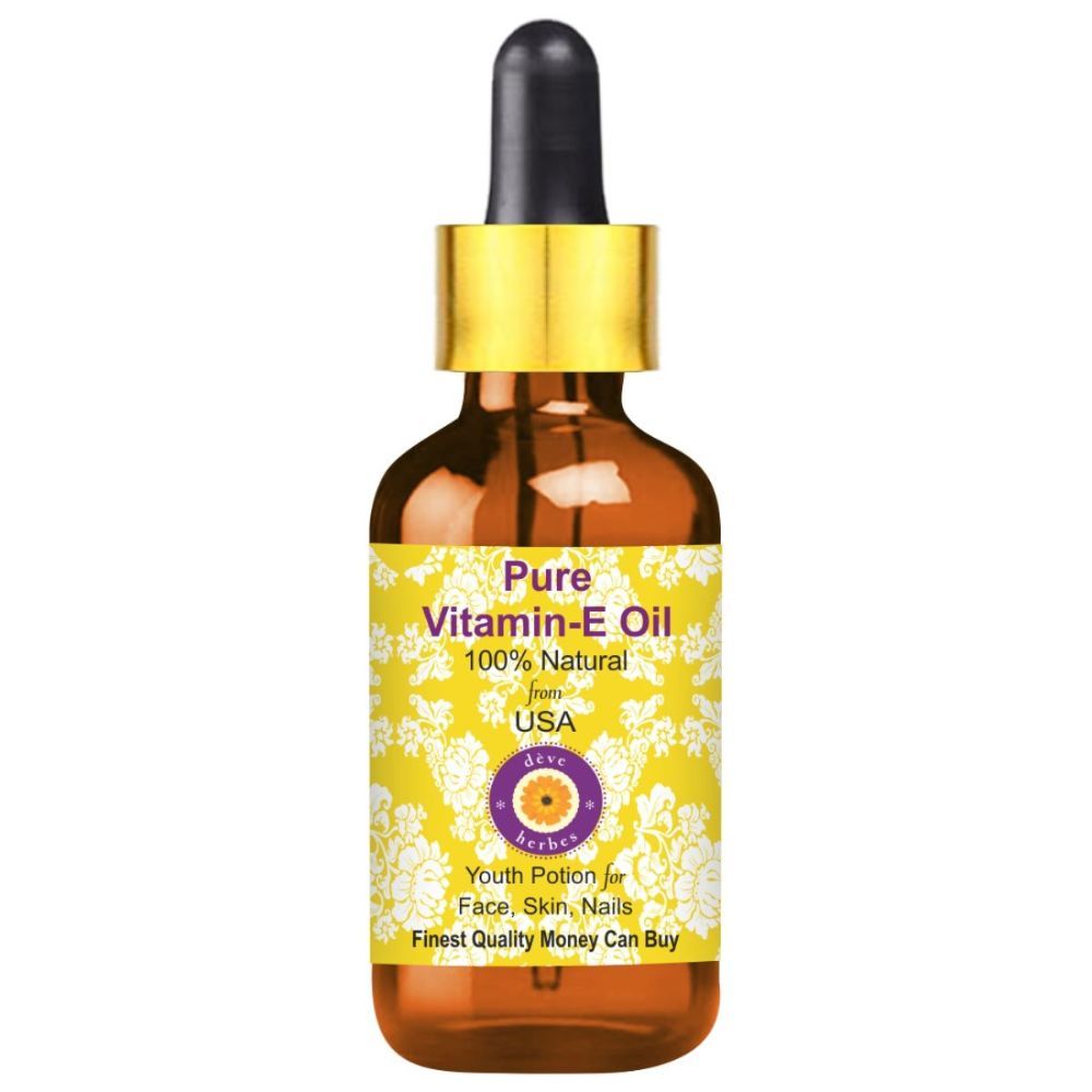 Buy Deve Herbes Pure Vitamin E Oil with Glass Dropper 100% Natural  Therapeutic Grade (100 ml) Online | Purplle