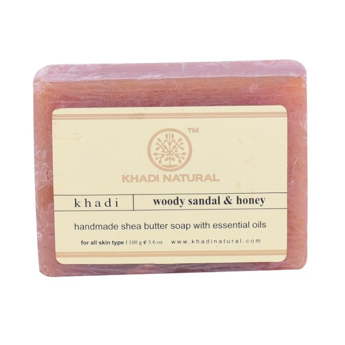 Khadi Natural Ayurvedic Woody Sandal & Honey Soap (100 g)