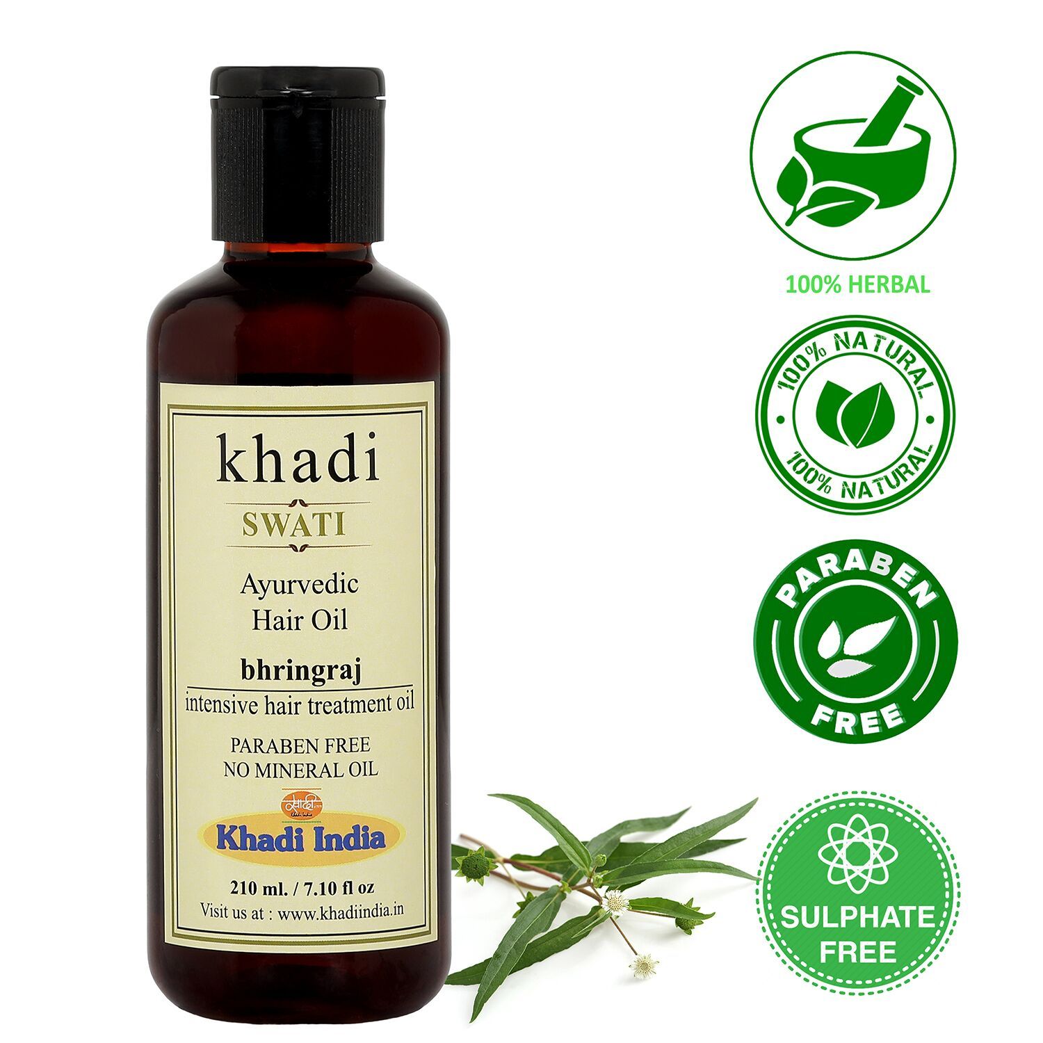 Khadi Bhringraj Hair Oil (210 ml)