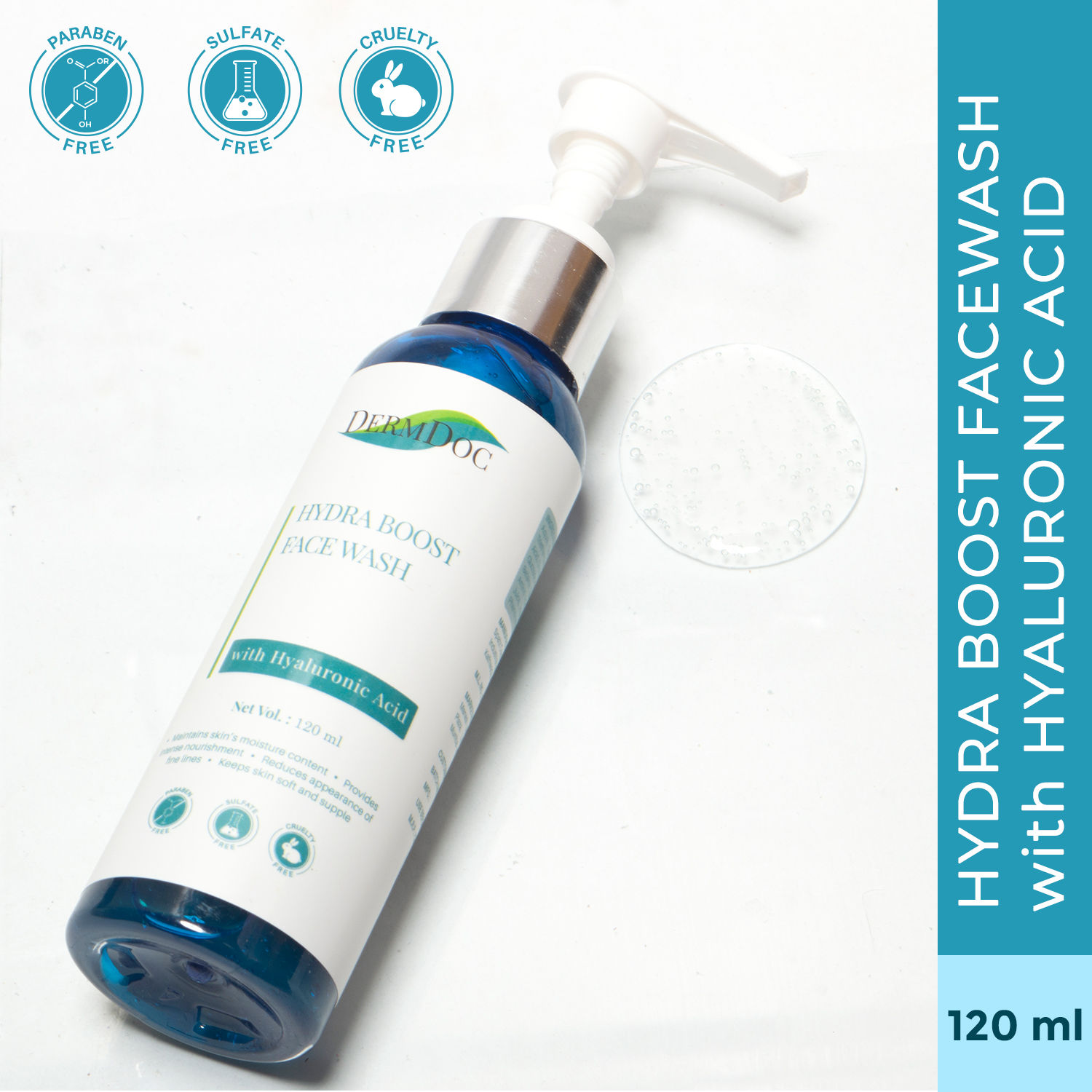 Buy DermDoc Hydra Boost Face Wash with Hyaluronic Acid (120 ml) Online