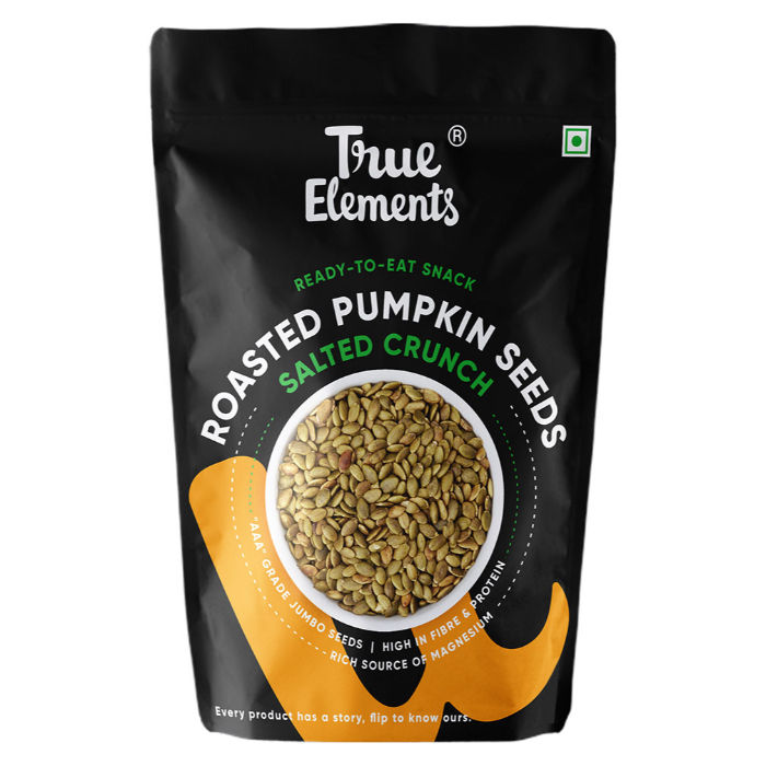 Buy True Elements Roasted Pumpkin Seeds Salted Crunch (125 g) - Purplle
