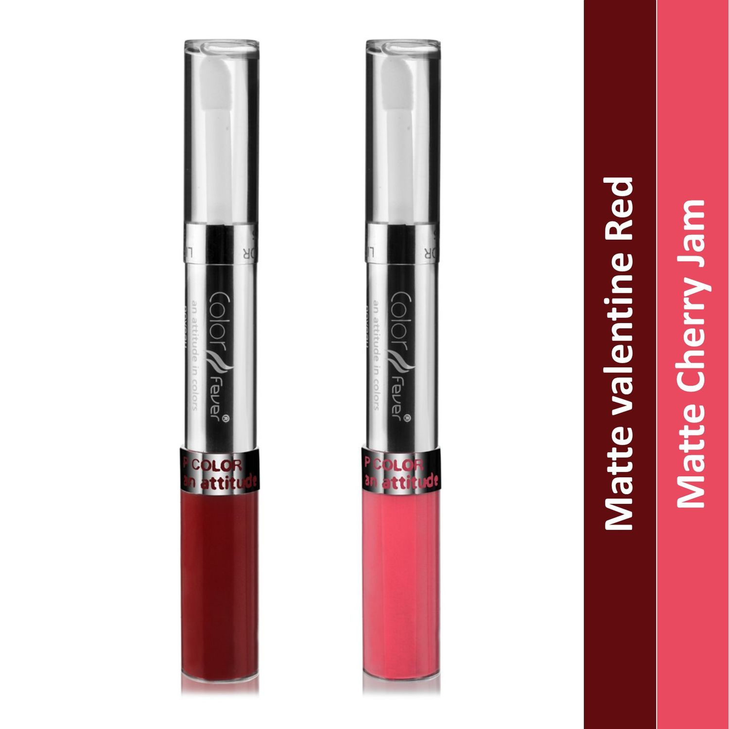Buy Color Fever 2 in 1 Super Matte Lip Color with Transparent Lip Gloss