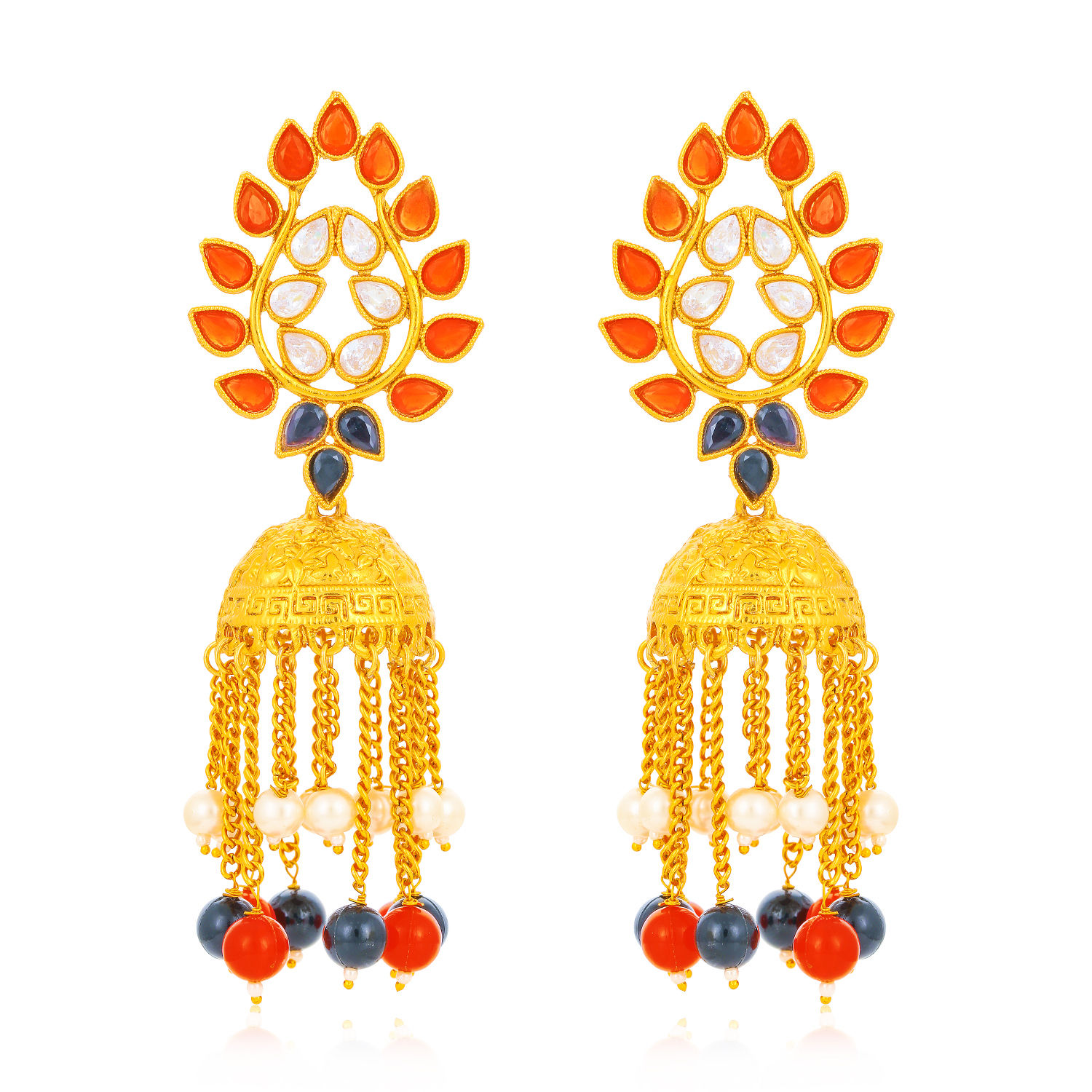 Sukkhi Glorious Gold Plated Kundan Chandelier Earring for Women E79175