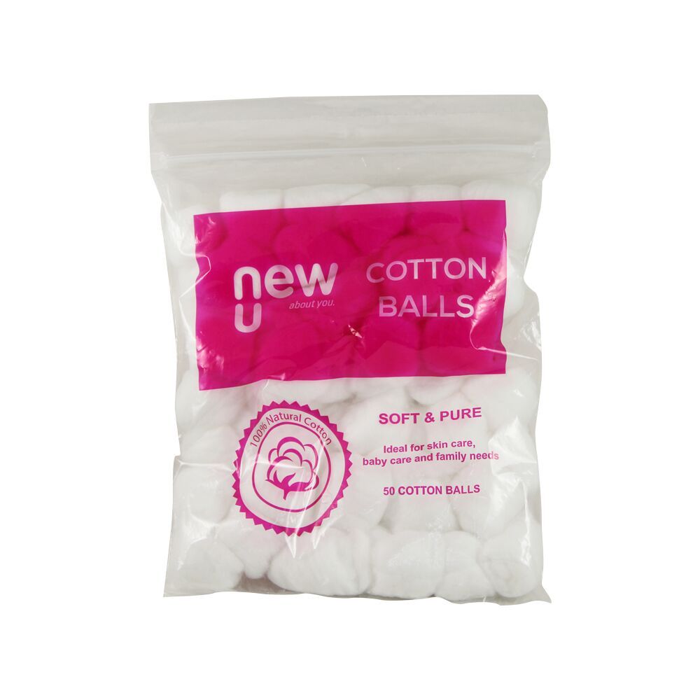 NewU White Cotton Balls 50