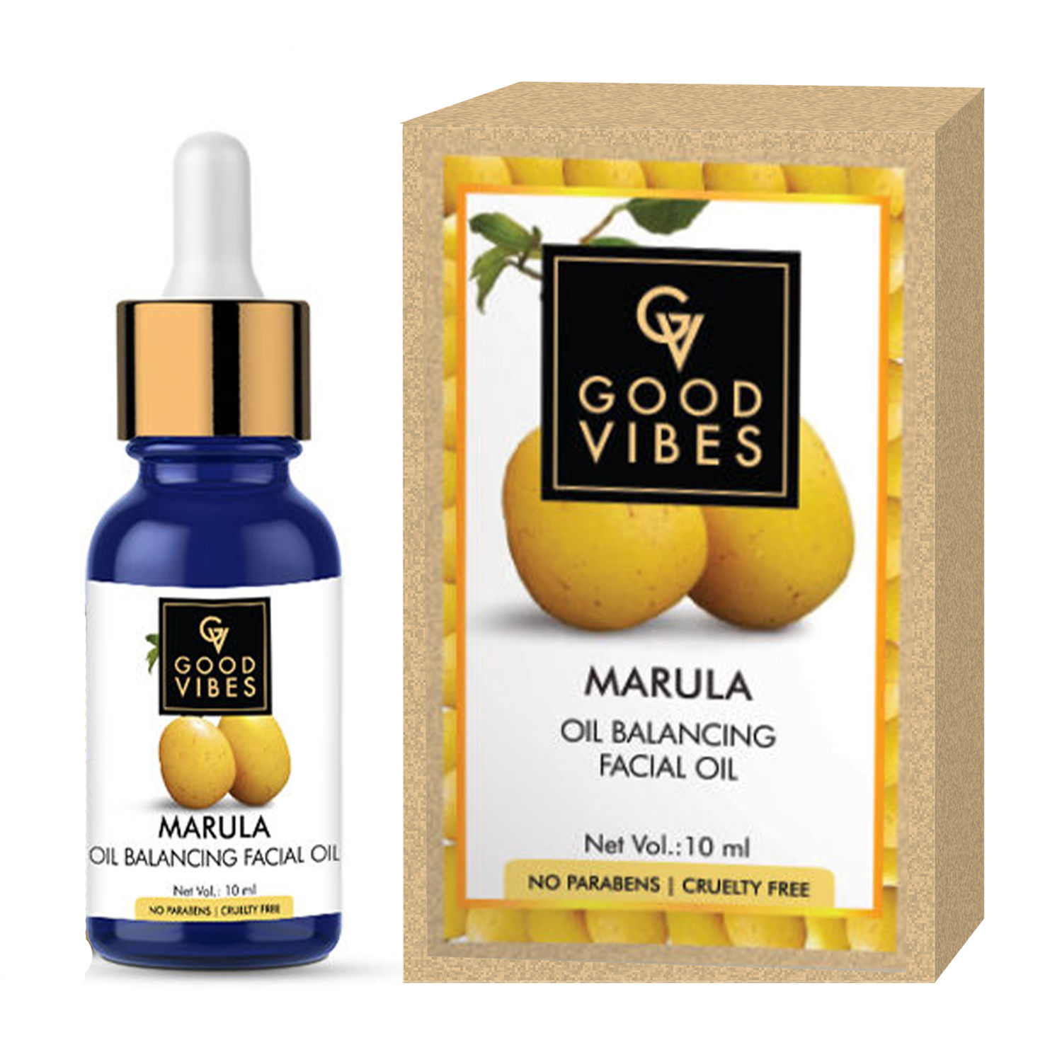 Buy Good Vibes Oil Balancing Facial Oil Marula (10 ml) Online Purplle