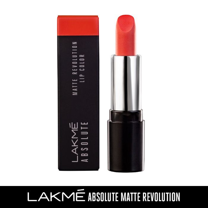 Lakme Absolute Matte Revolution Lip Color, 401 Obsessive Orange