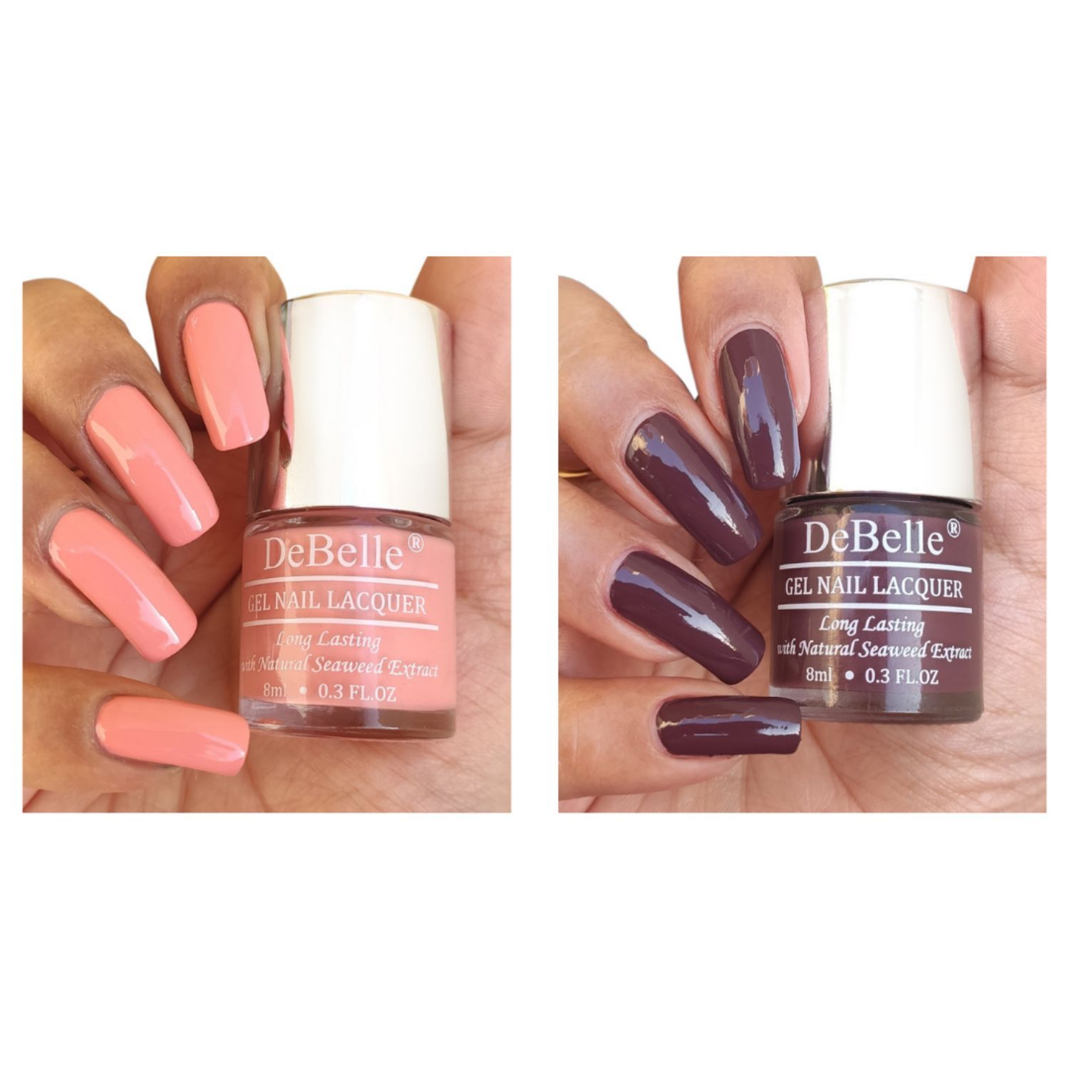 Temper Dark shade nail paint for women and girl matte with Wild Watermelon Apricot  Colour high gloss combo set of 2 pcs  1841 