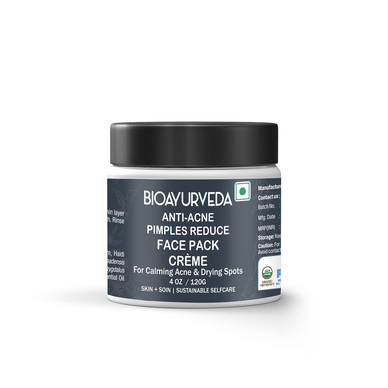 Buy BIOAYURVEDA AntiAcne Pimples reduce face pack Cream for Acne, Oily