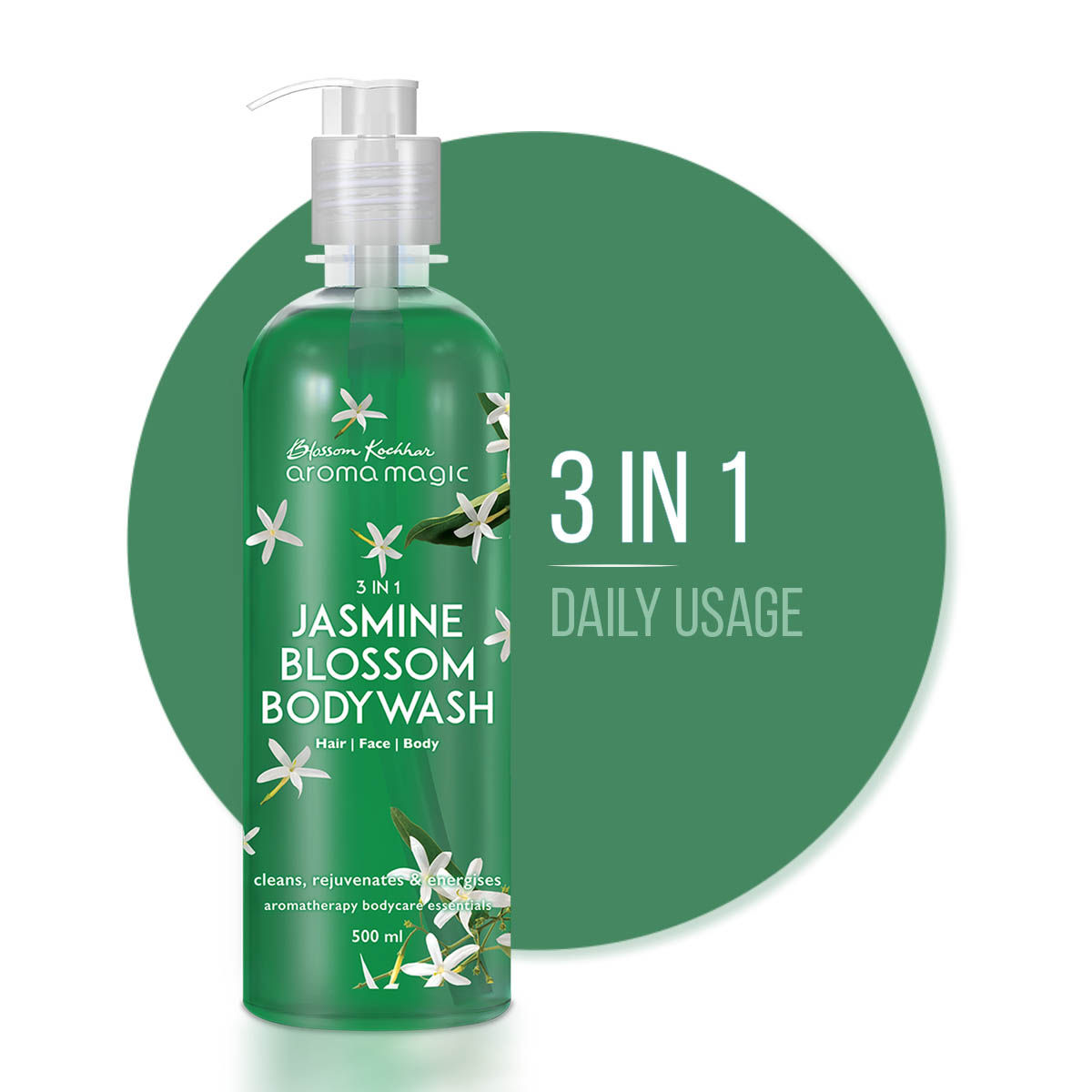 Aroma Magic 3 In 1 Jasmine Blossom (Hairwash, Facewash, Bodywash) (500 ml)
