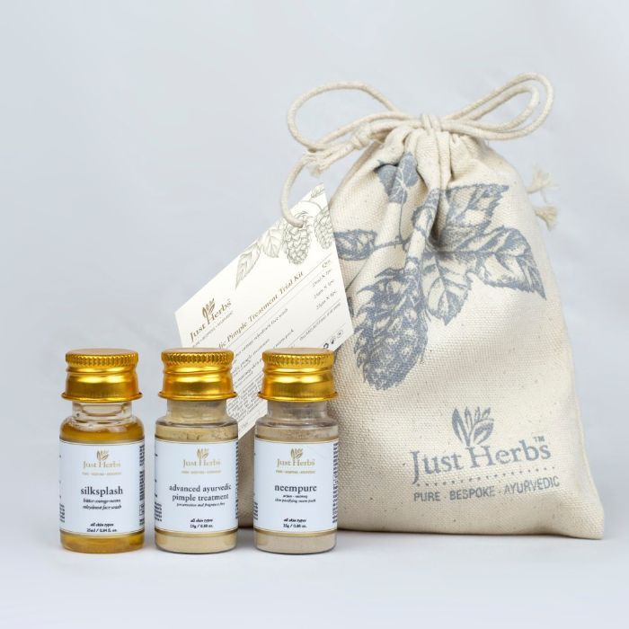 Buy Just Herbs Ayurvedic Pimple Treatment Trial kit Pack of 3 Online